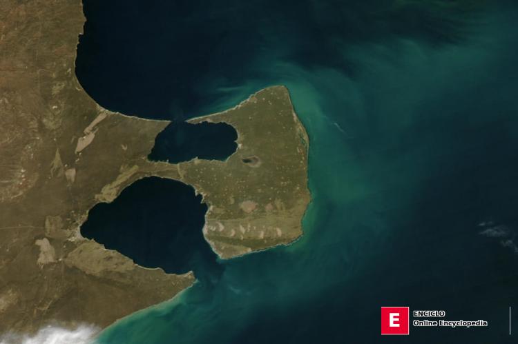 Imagen satelital de la NASA de Península Valdés, Argentina