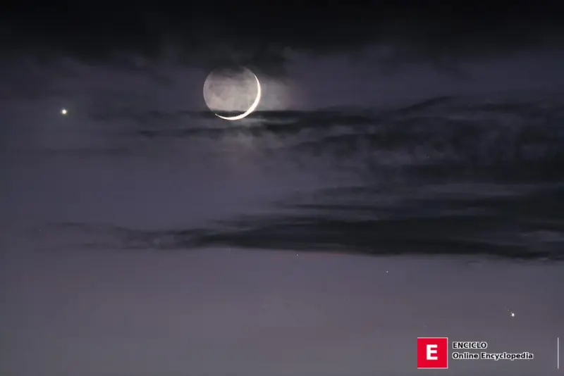 conjunción luna, venus y júpiter