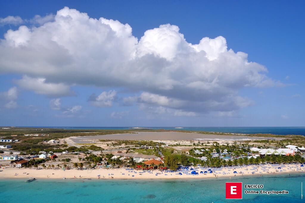 Aerial view of Grand Turk, Turks and Caicos
