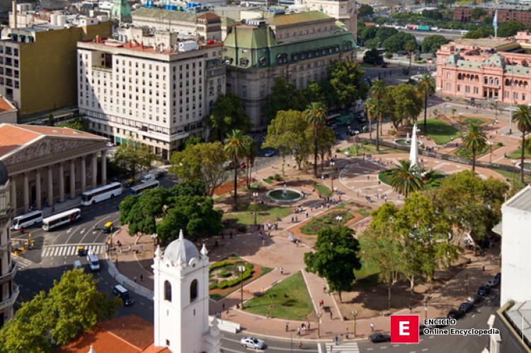 Vista de la Plaza de Mayo, Buenos Aires, Argentina
