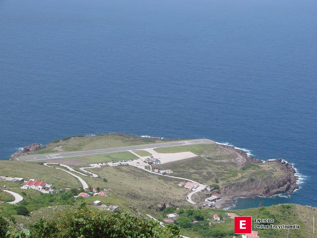 Pista del aeropuerto de Saba
