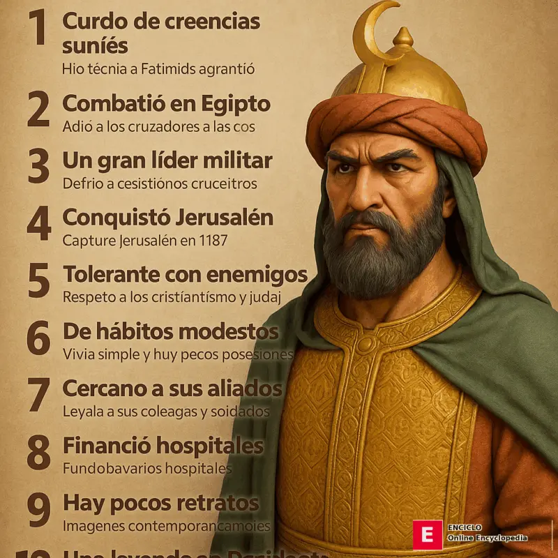 datos sorprendentes y fascinantes sobre Saladino