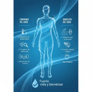 Funciones y beneficios del agua en el cuerpo