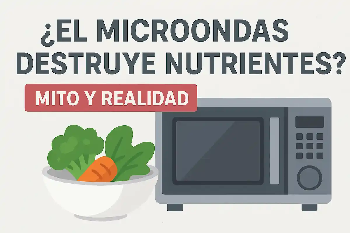 Concepto del mito de los nutrientes en microondas